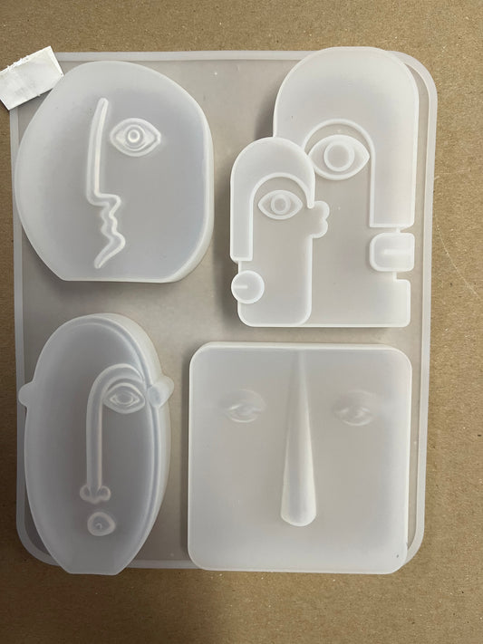 MOLD SILICONE FOUR FACES 1 PC