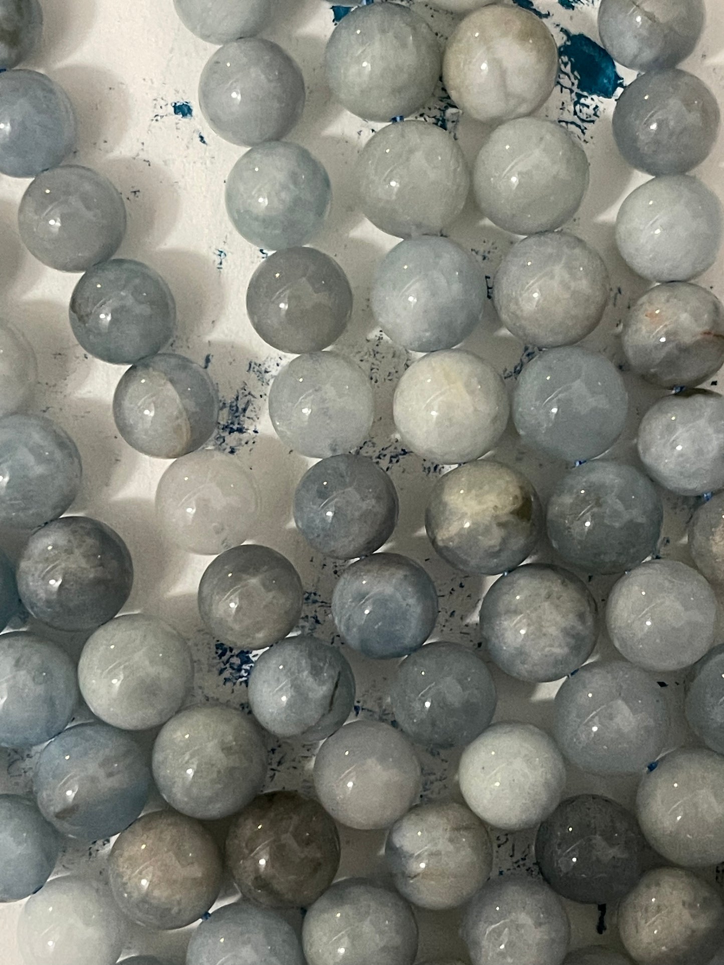 AQUAMARINE 8MM ROUND 1 STRAND