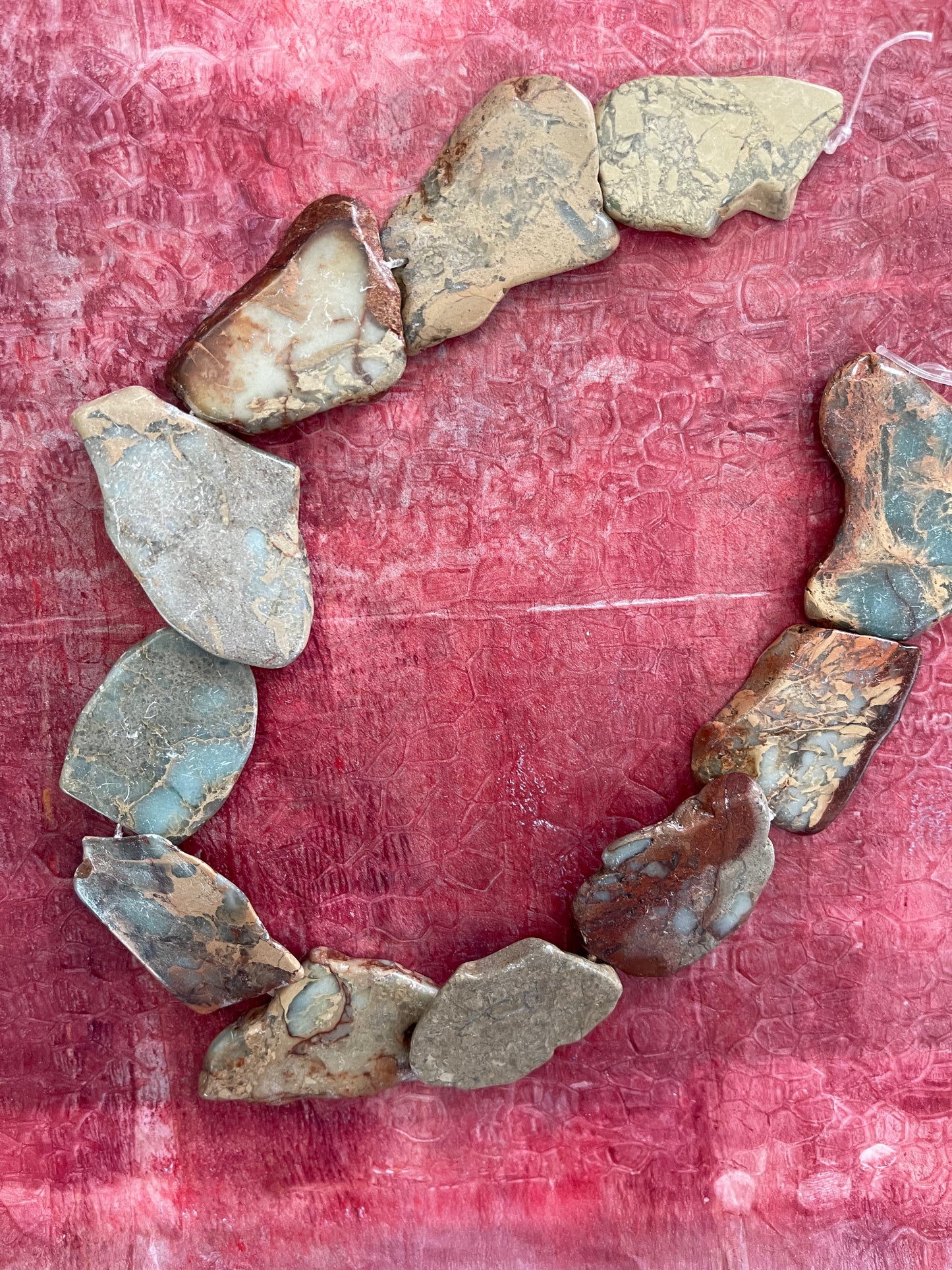 AQUA TERRA JASPER FLAT SLAB 30-56MM ABOUT 12 PC