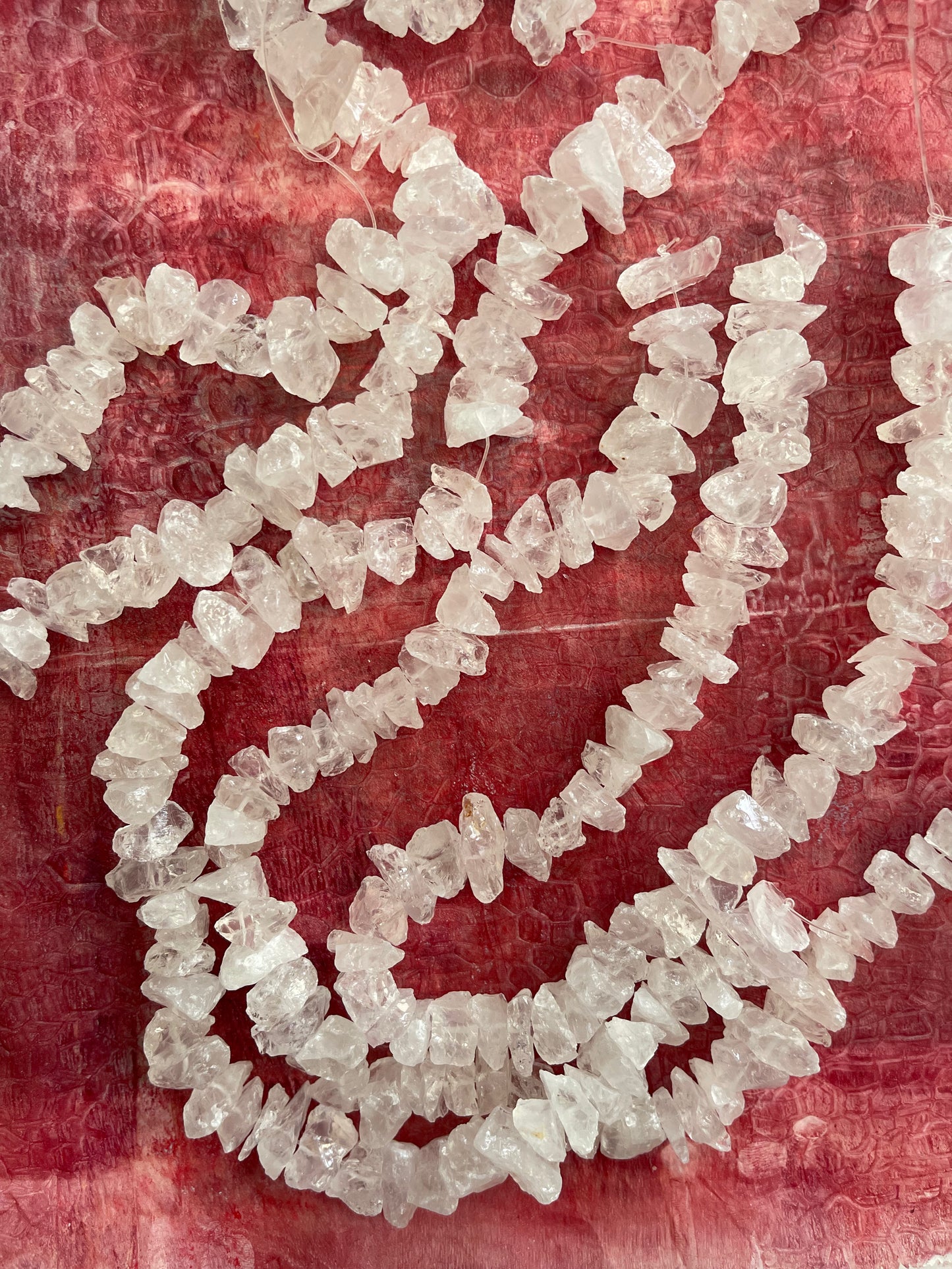 QUARTZ NATURAL NUGGETS 12-22MM 1 STRAND ABOUT 50 PCS