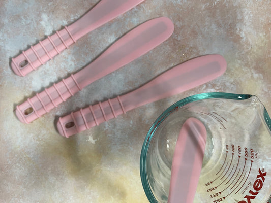SILICONE SPATULA PINK OR AQUA 1 PC