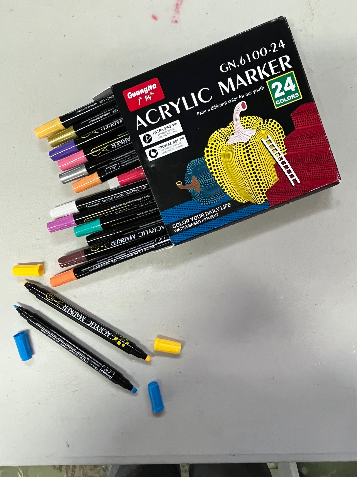 MARKERS SET 24 PC ACRYLIC DUAL TIPS 1 SET