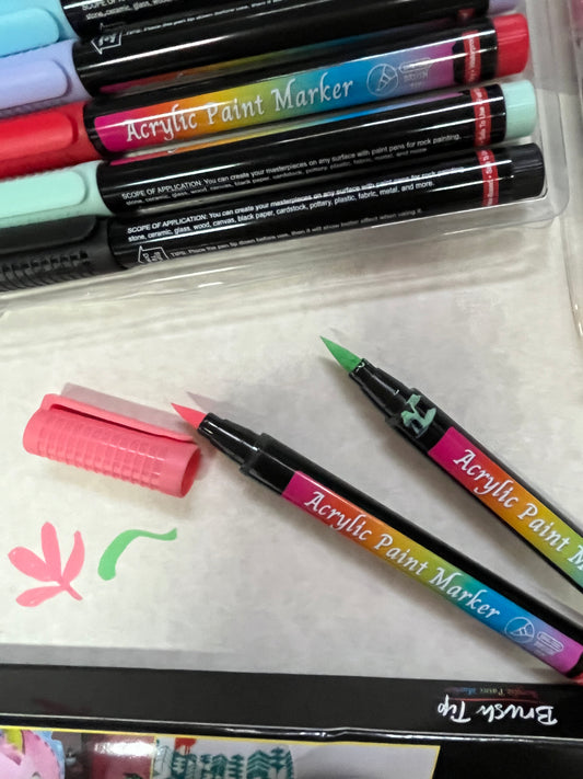 MARKER SET ACRYLIC SOFT BRUSH
