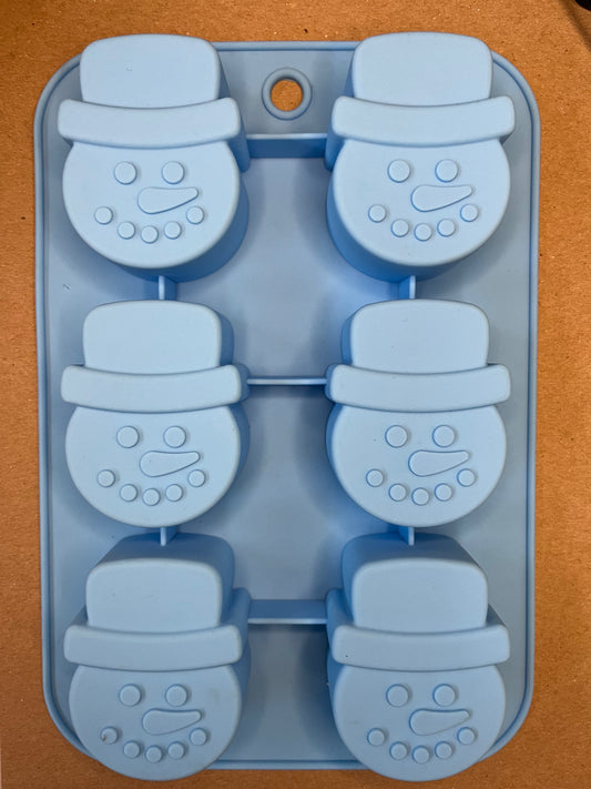 MOLDE SILICONE SNOW MAN 6 CAVITIES
