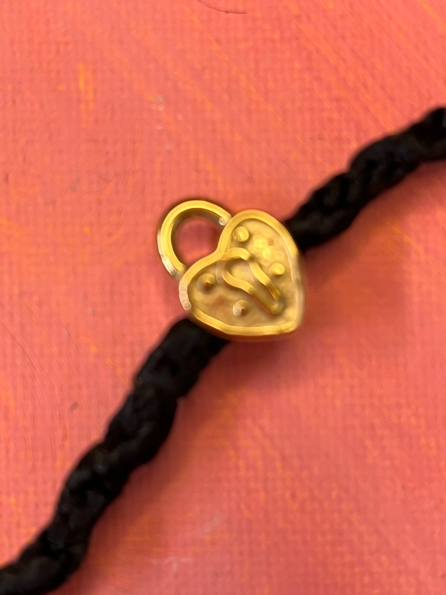 Connector heart lock SST gold plate 14 kt 1 pc