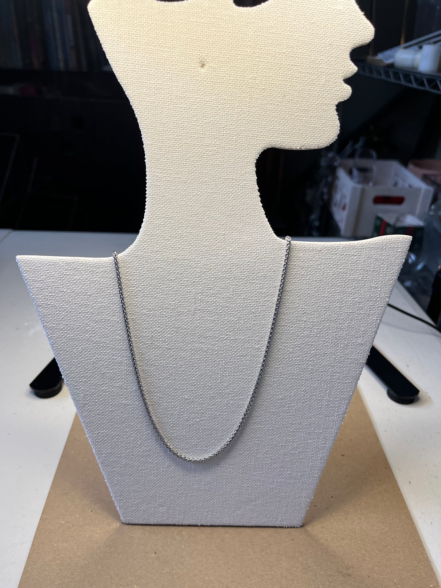 WHEAT DESIGN CHAIN NECKLACE STAINLESS STEEL 19.7 INCHES 1 PC
