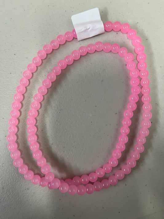 GLASS JADE 8MM PINK