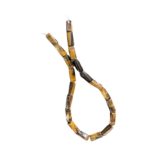 TIGER EYE TWIST COLUMN 21X10MM ABOUT 20 PC 1 STRAND