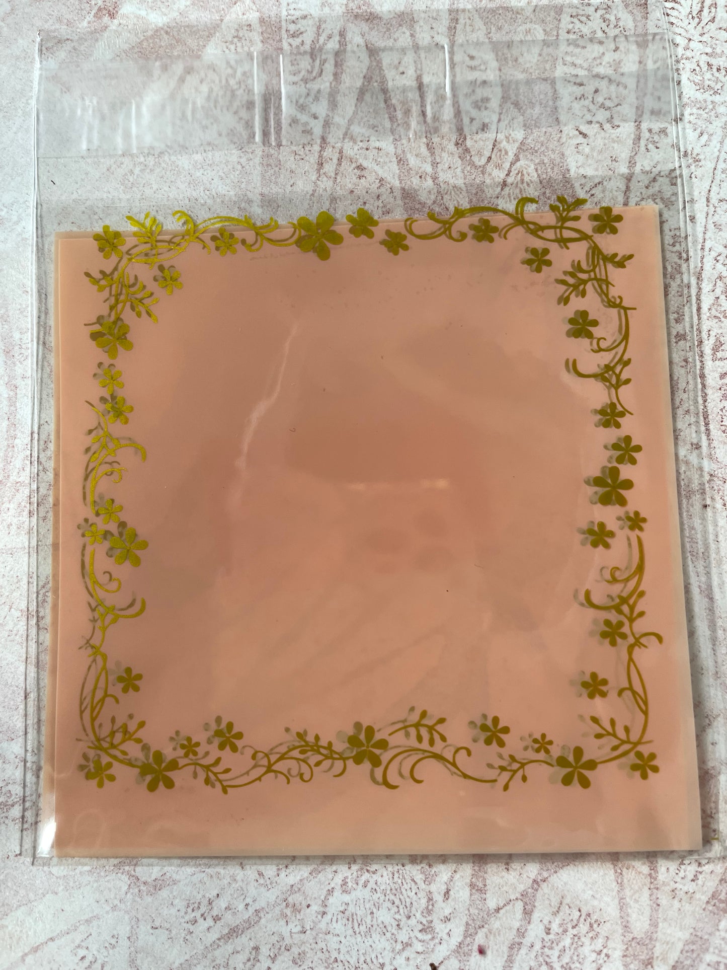 BAG CELLO PINK GOLD 11X12CM 20 PCS