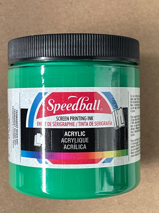 INK SCREENPRINTING ACRYLIC WATERBASED 8 OZ EMERALD GREEN