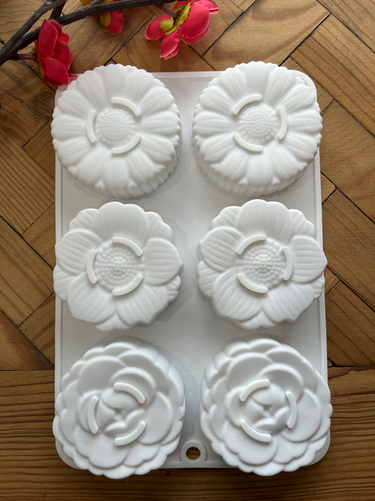 SILICONE MOLD FLOWERS ROUND