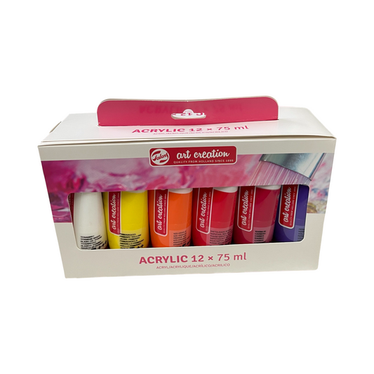 ACRYLICS SET 75 ML 12 COLORS ART CREATIONS