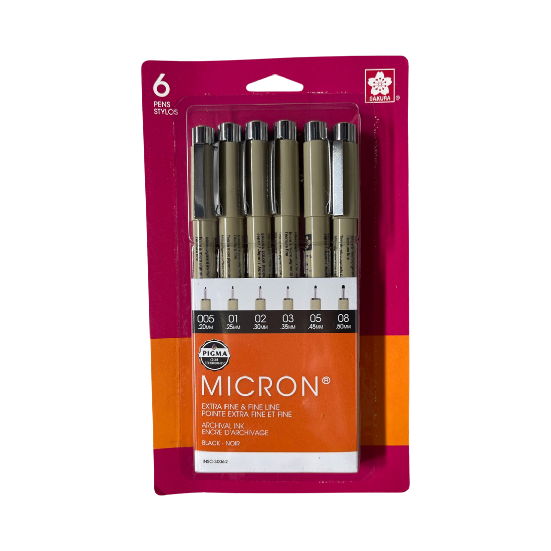 MICRON PEN SET 6PC SAKURA