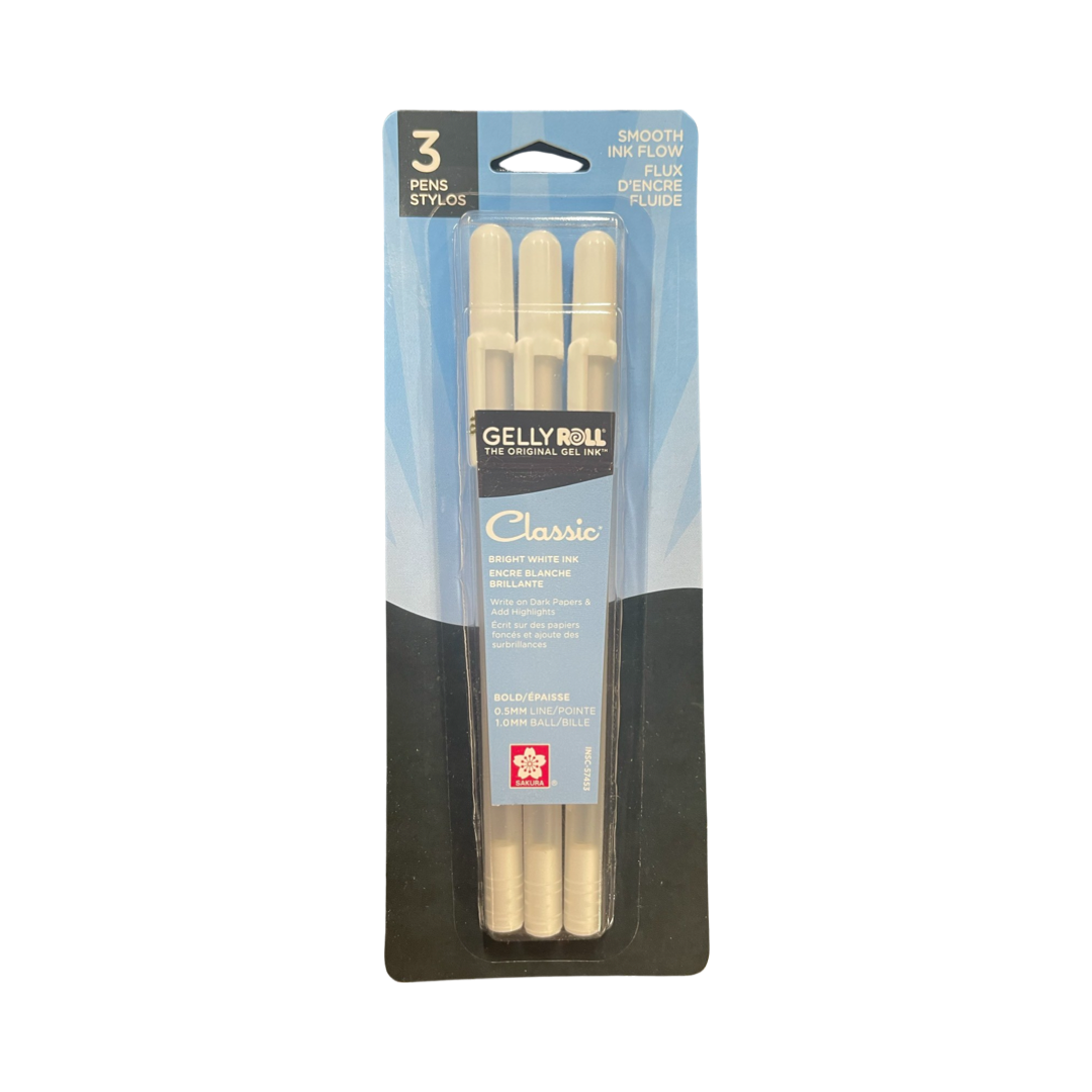 GELLYROLL PEN SET BOLD WHITE 3 PC