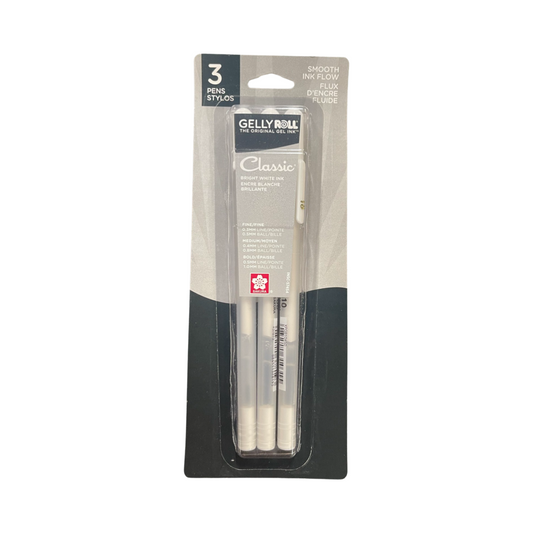 GELLYROLL PEN 1 PC WHITE BOLD, FINE, OR MEDIUM