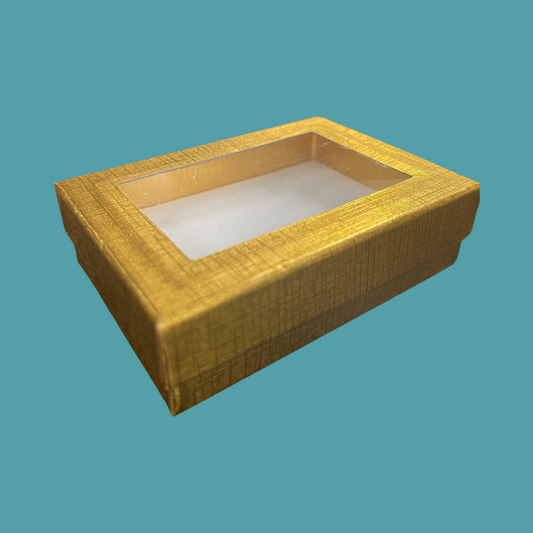 BOX JEWELRY GOLD 2.75X3.75" 1PC