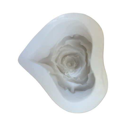 Molde corazón con rosa en el tope 1 pc