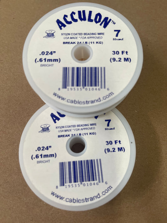 TIGERTAIL ACCULON CLEAR .024 7 STRANDS 30 FEET