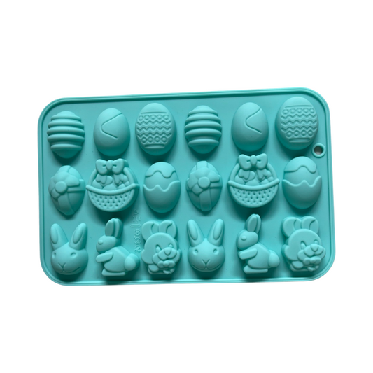 Molde huevos y conejitos de Pascua