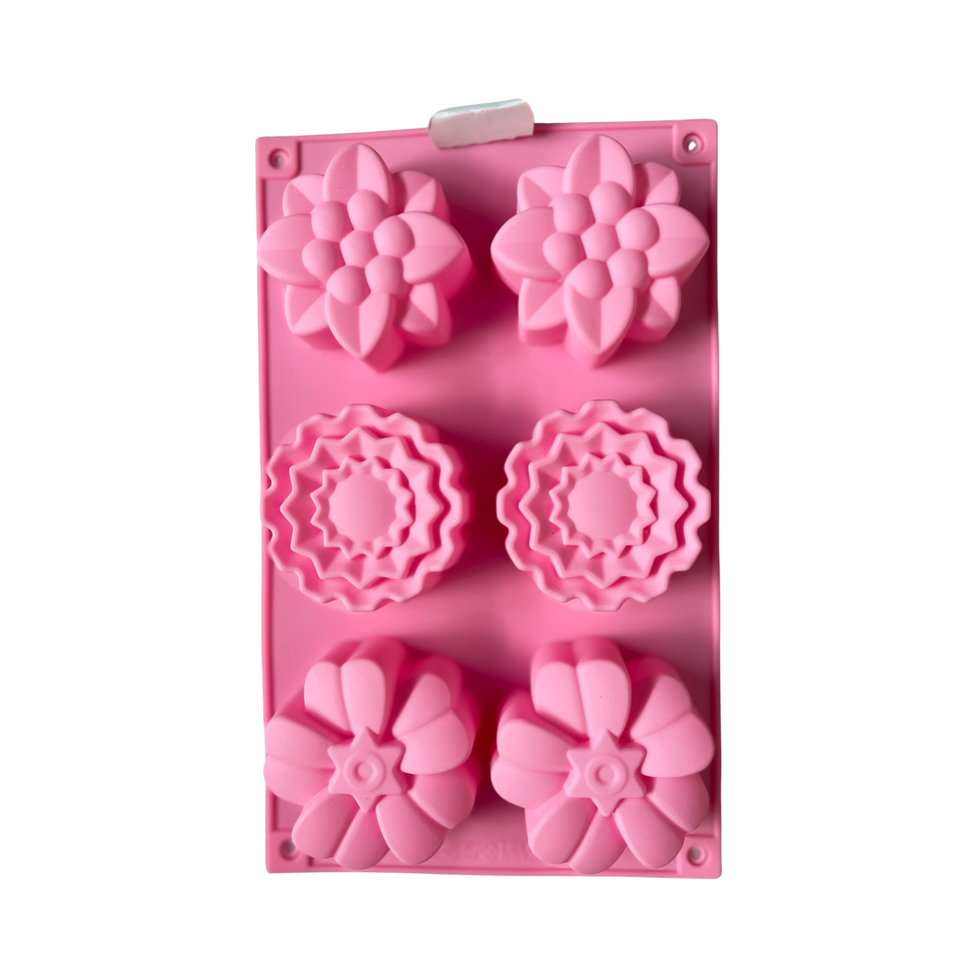 SOAP MOLD FLOWERS 6 PC 4 OZ 6 CAVITIES 1 PC