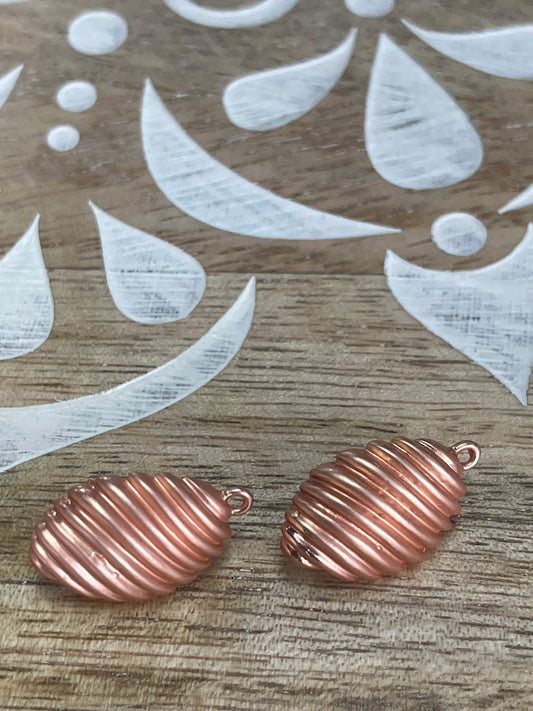 EARRING STUD SHELL RG 23MM