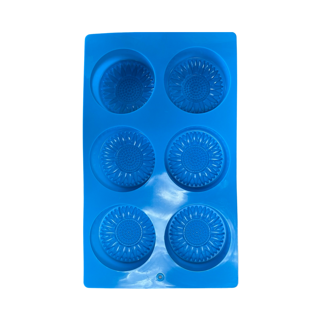 MOLD SILICONE 6 SUNFLOWERS 1 PC