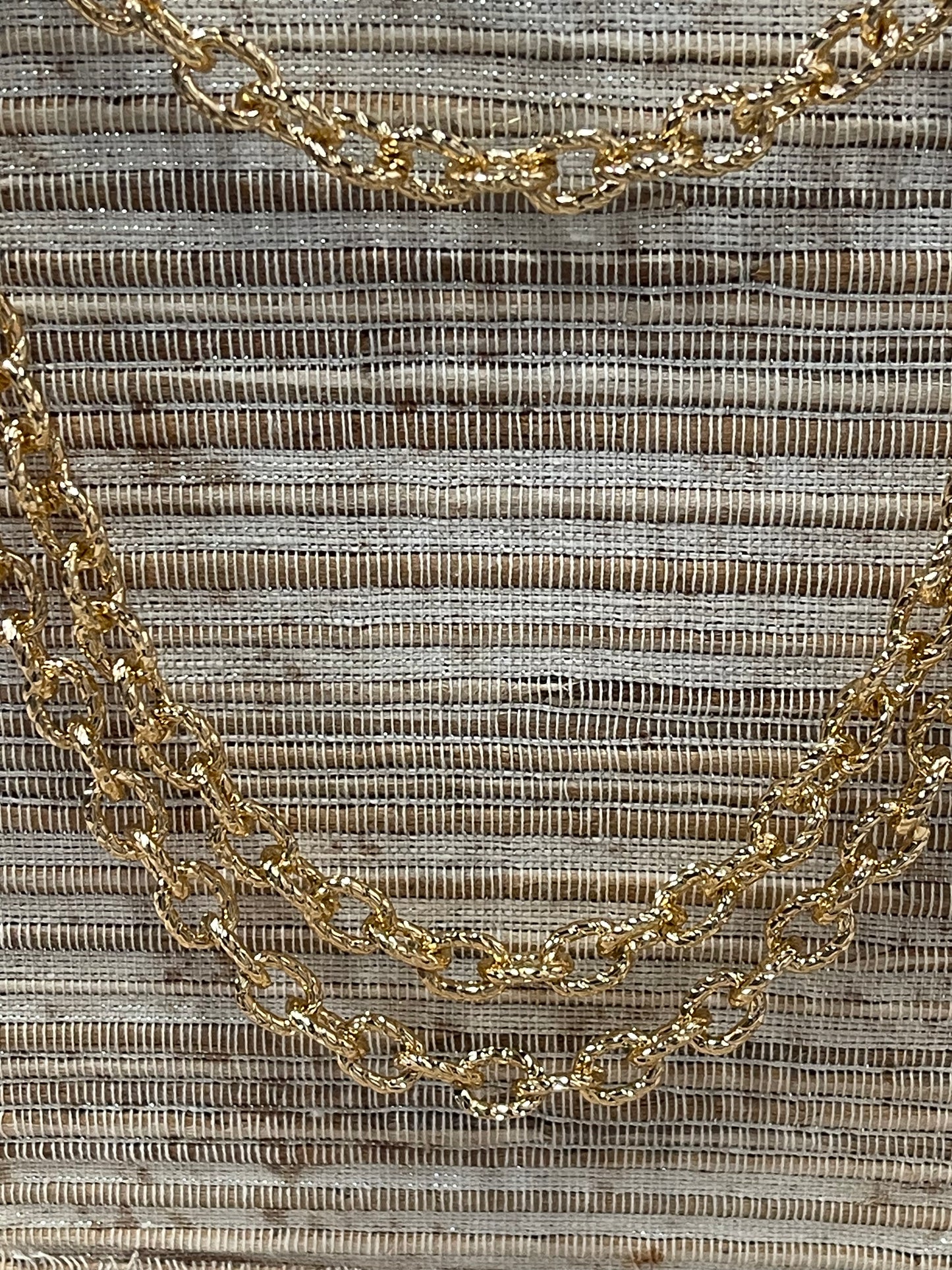 CABLE CHAIN ALUMINUM LIGHT GOLD 12X10MM PER YARD