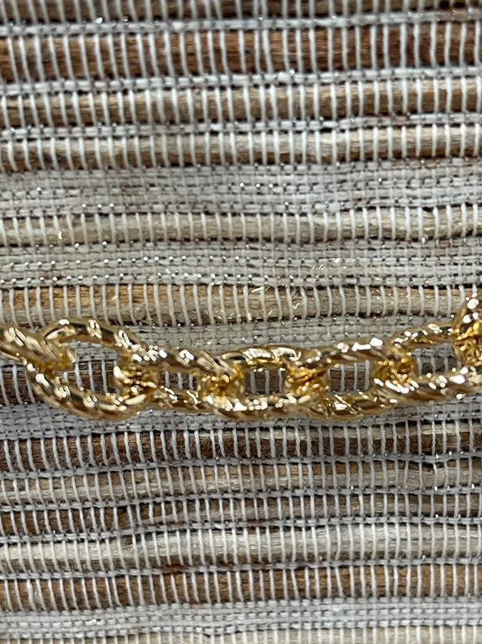 CABLE CHAIN ALUMINUM LIGHT GOLD 12X10MM PER YARD