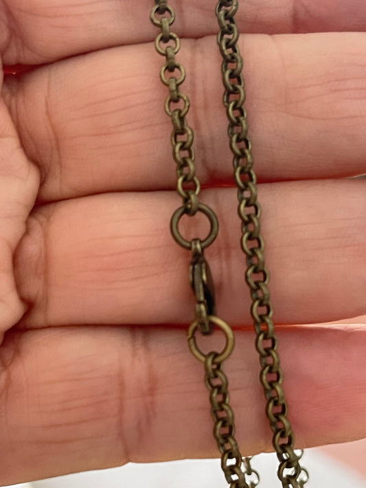 NECKLACE CHAIN 27.IN ROLO ANTIQUE BRONZE 1 PC