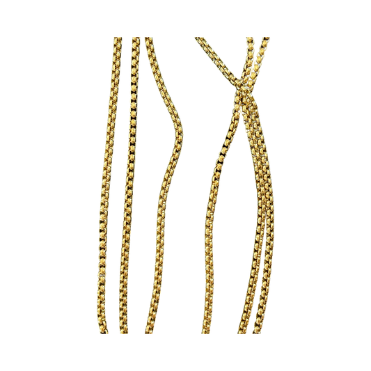 NECKLACE BOX CHAIN STAINLESS STEEL GOLD 21.7 INCHES 1 PC