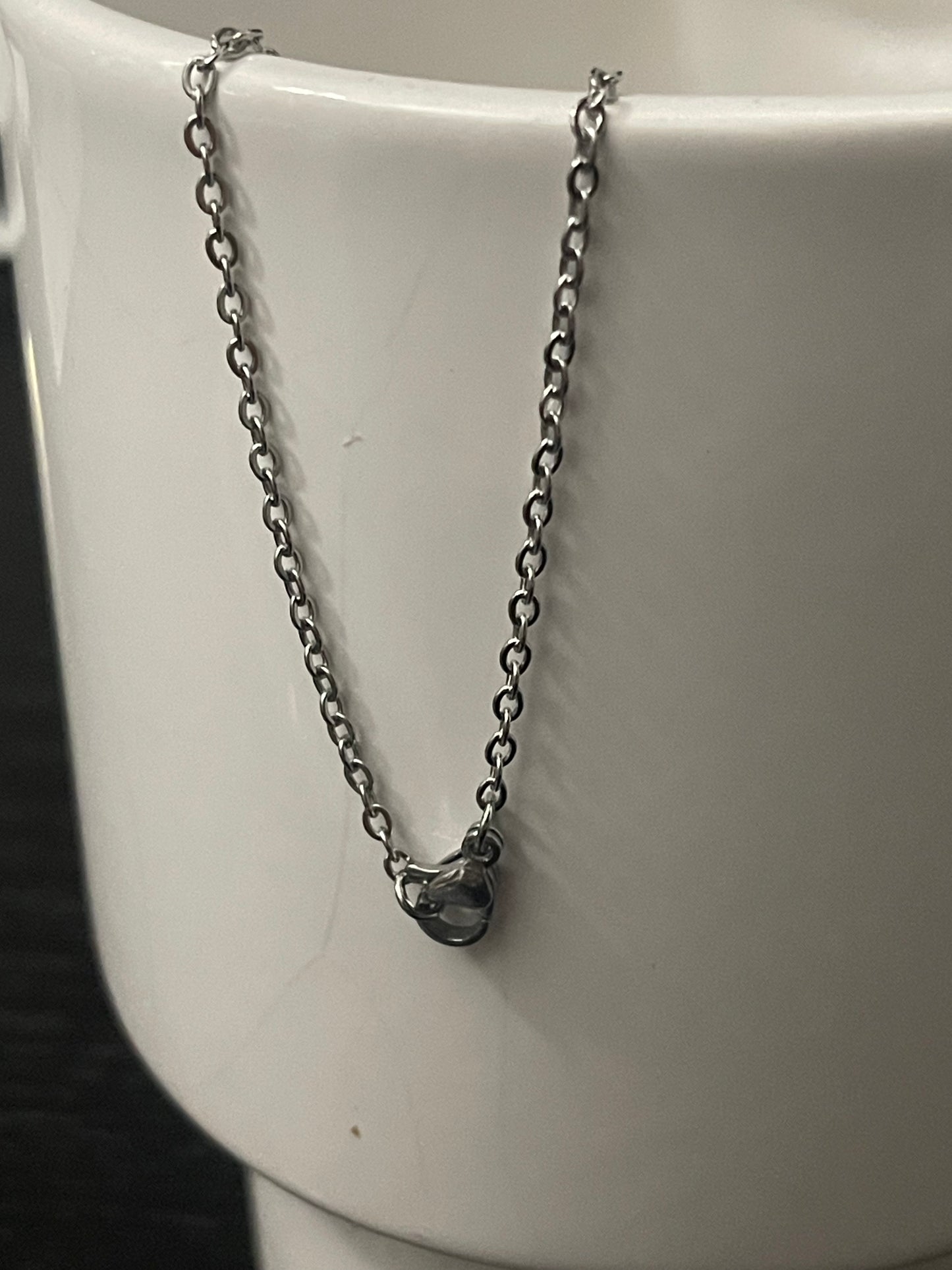 NECKLACE CHAIN ROLO STAINLESS STEEL 19.6 INCHES 1 PC