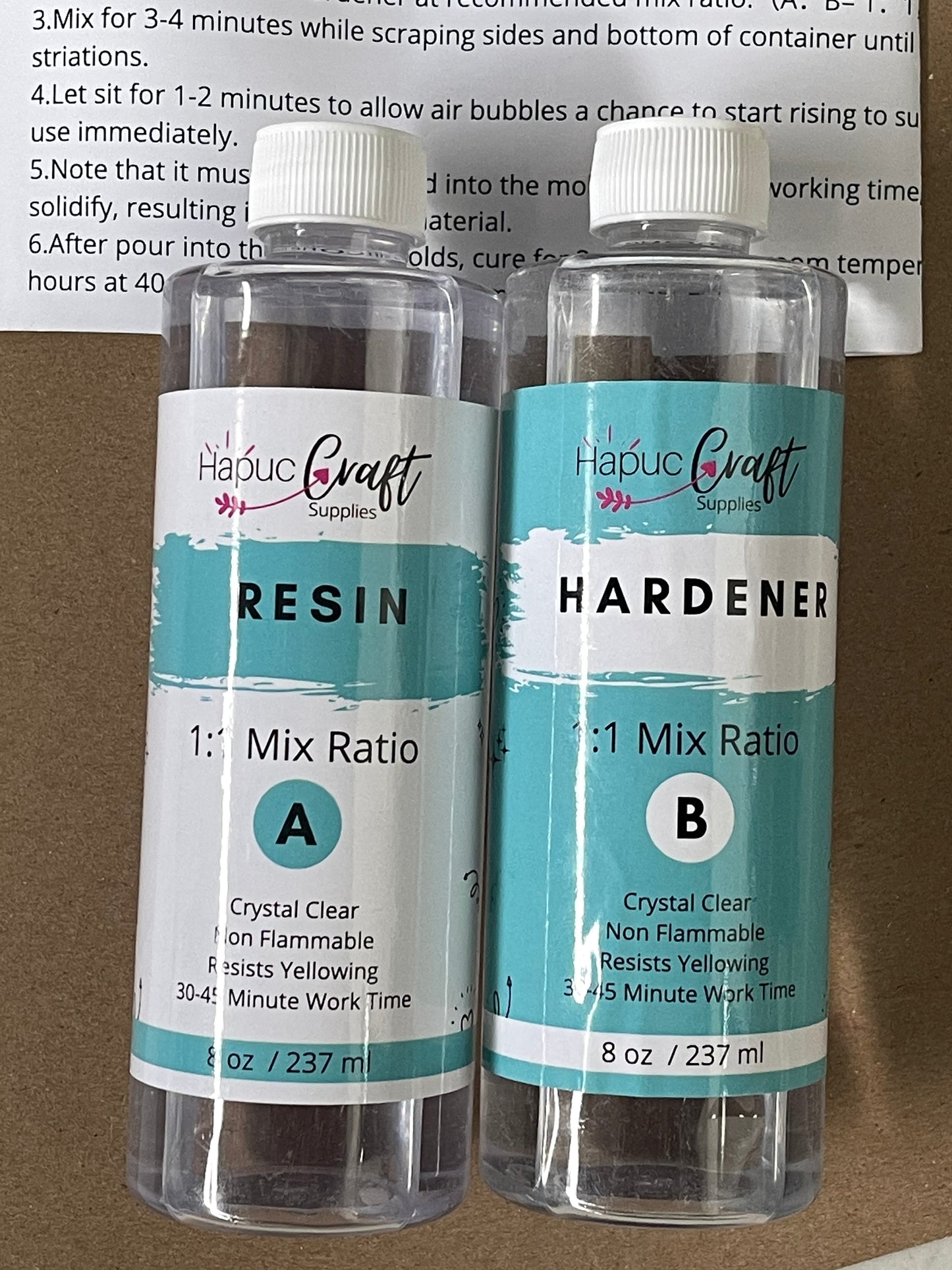 EPOXY RESIN MARCA HAPUC 16 OZ RESINA Y ENDURECEDOR