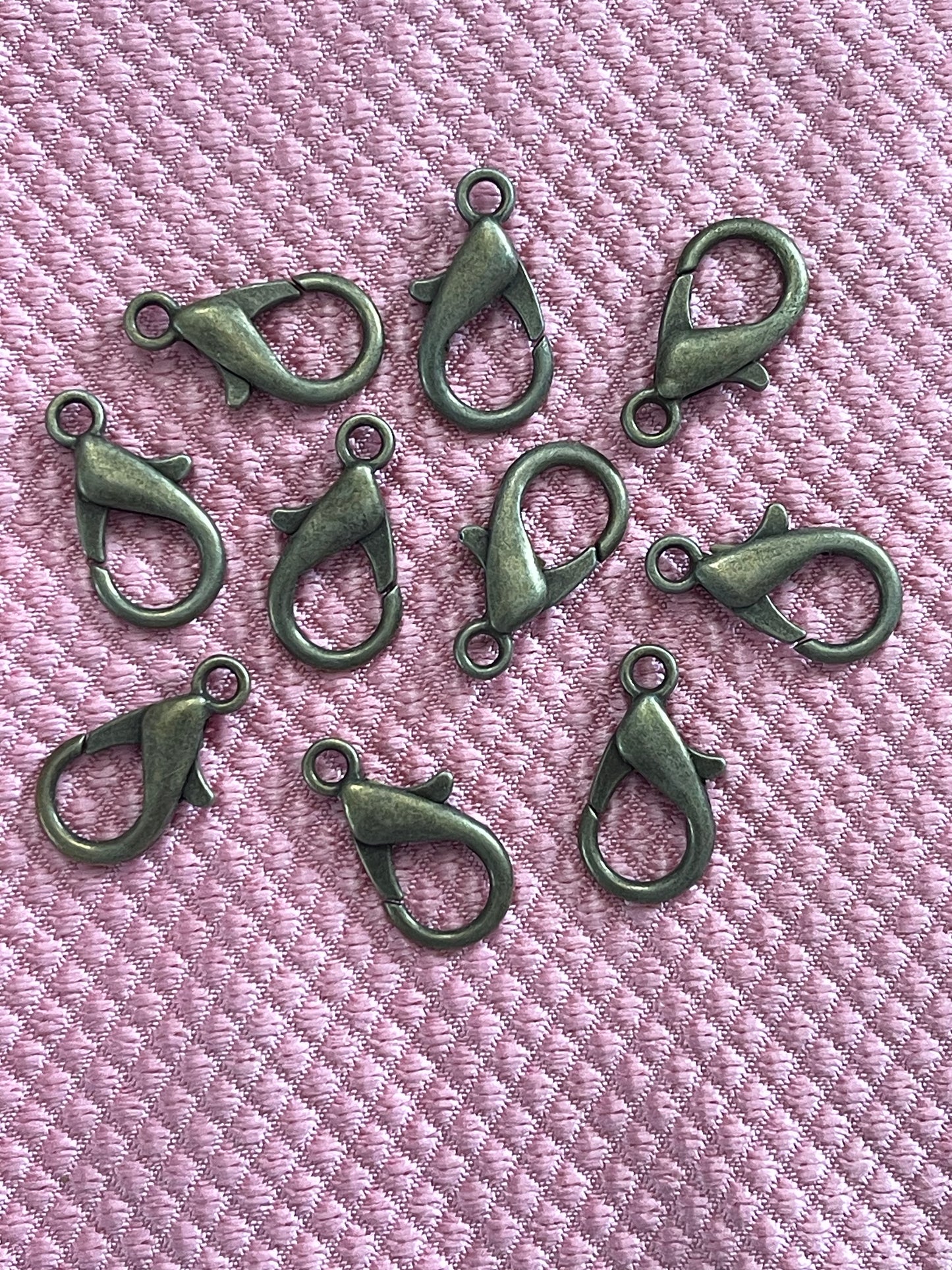 LOBSTER CLASP 21X12MM ANTIQUE BRONZE 10 PC
