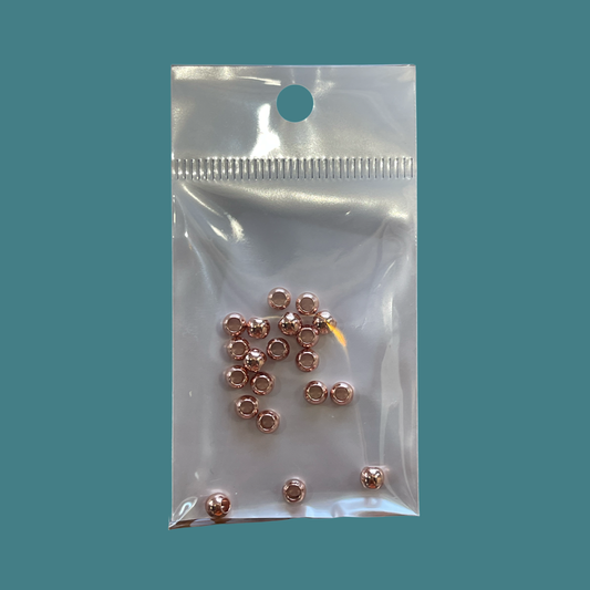 BEAD RONDELLE SST Rose gold 3MM 20 PC