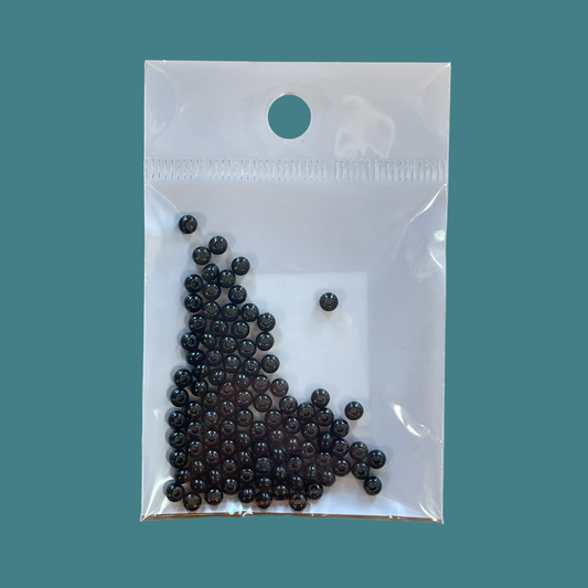 METAL SEED BEAD 8/0 BLACK 100 PC