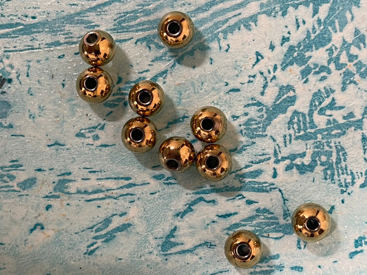 SPACER BEAD SST GP ROUND 8X7MM 10 PC