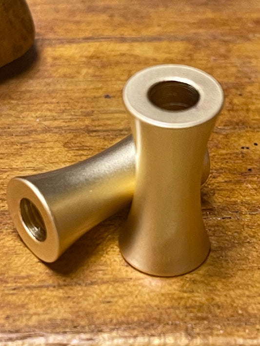 Connector tube matte gold 20.5x10mm 2 pc