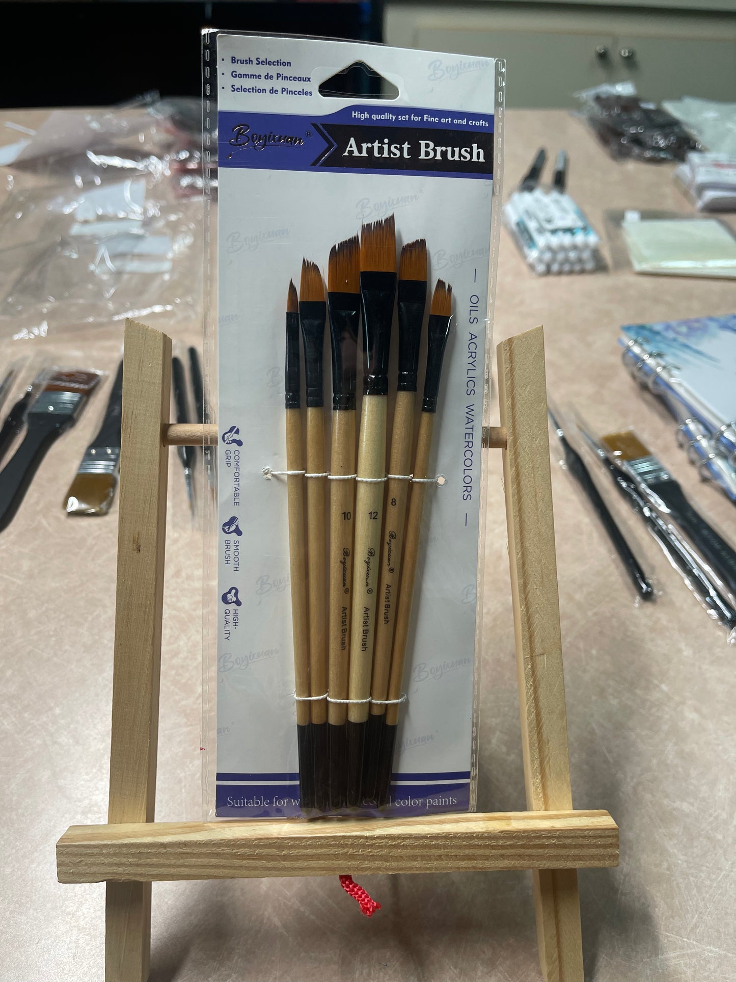 BRUSH SET NYLON ANGULAR 6 PCS