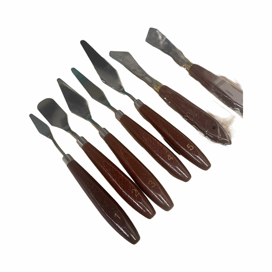 PALETTE KNIFE SET STAINLESS STEEL 7 PCS