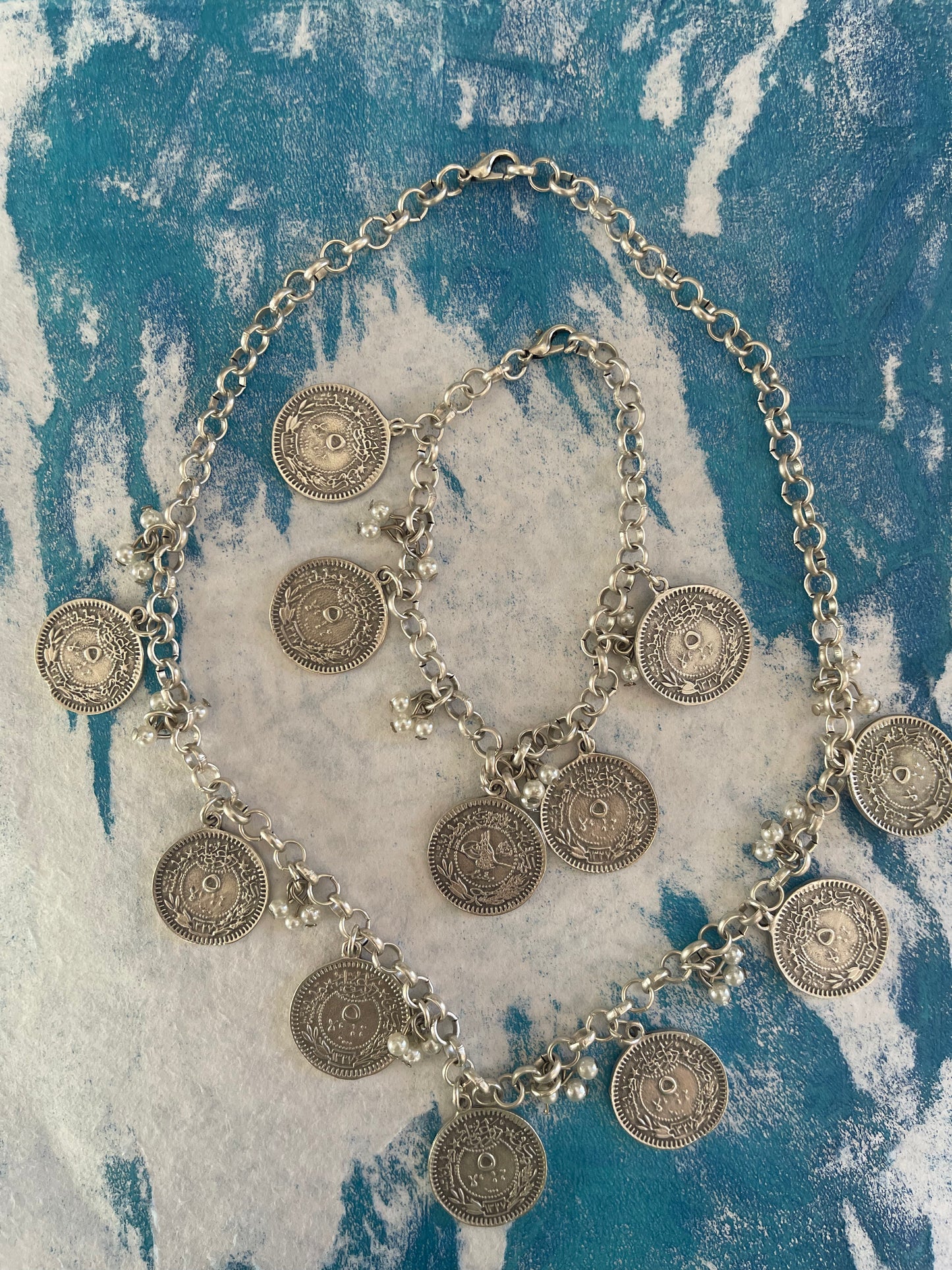 COLLAR TURCO ALARA MONEDAS EN PLATA ANTIGUA