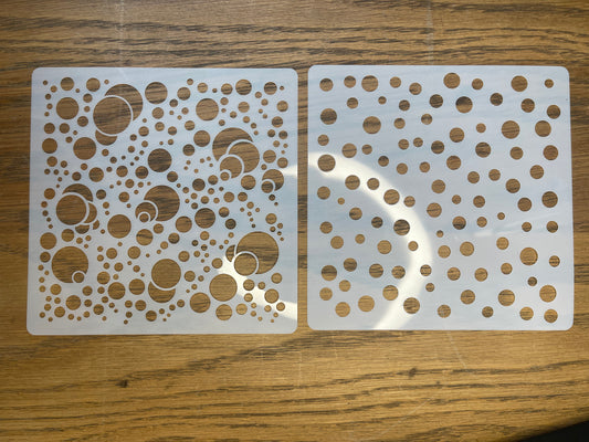 STENCIL SET DIFFERENT DOTS 4 PCS