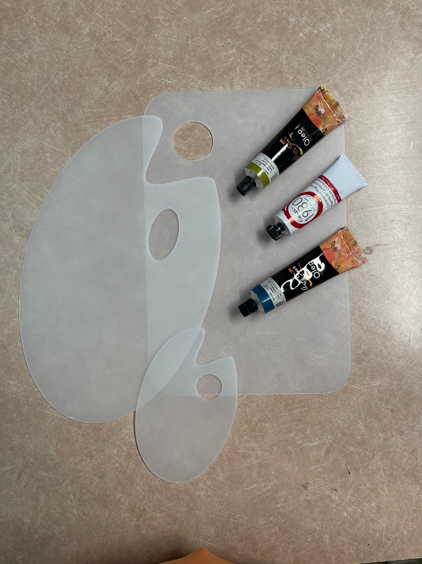 PALETA DE PINTAR RECTANGULAR ACRILICA 11.75 X11.75