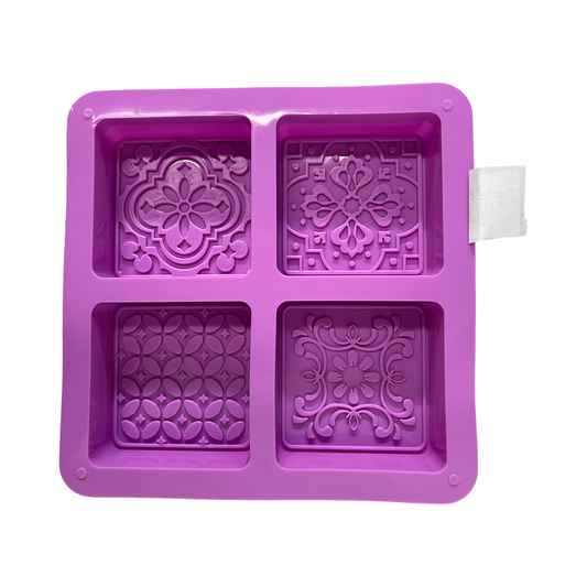 Molde flores 4 square holes