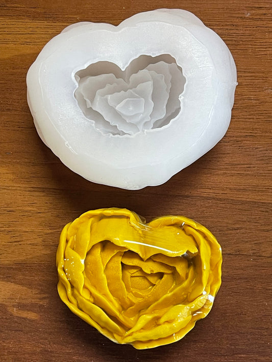 MOLDE SILICONE CORAZON ROSA 1 PC