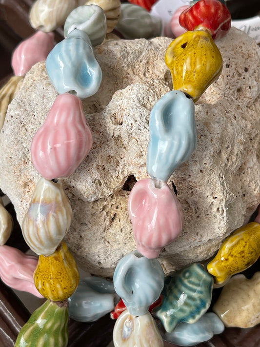 PORCELAIN SHELL MULTICOLOR 9 PC