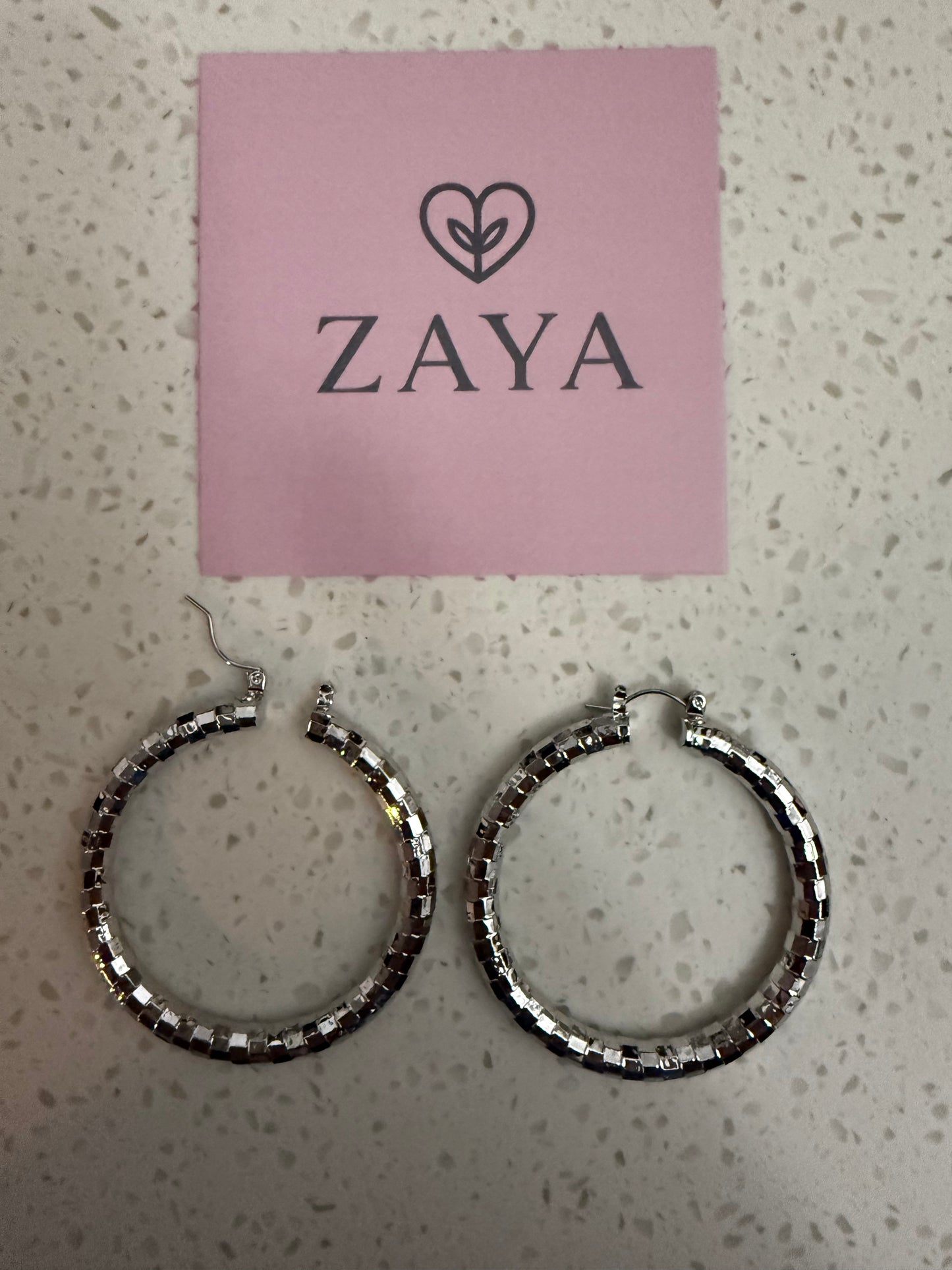 HOOP EARRING SILVER LARGE