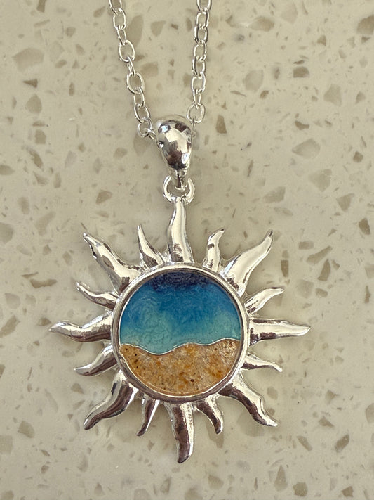 SILVER SUN NECKLACE