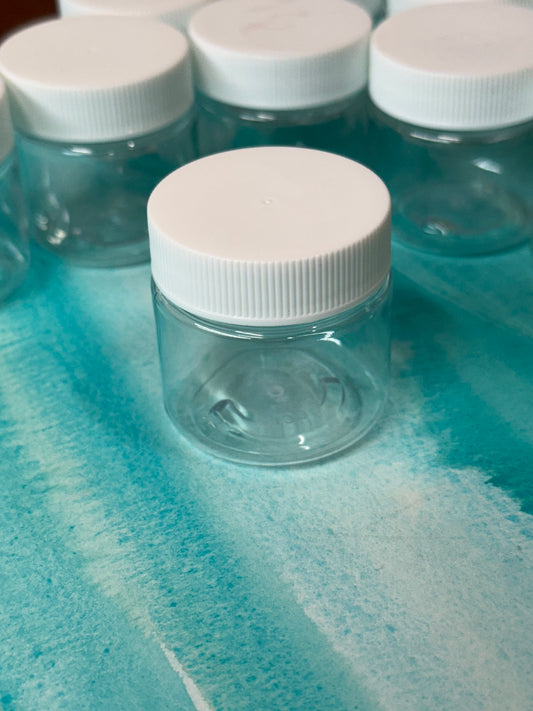 JAR 1 OZ CLEAR TALL WHITE DOME