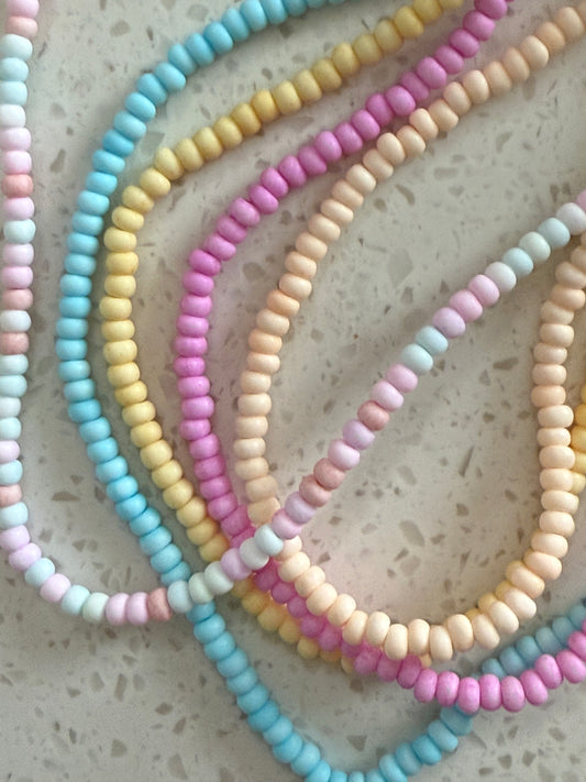 PORCELAIN BEAD FLAT ROUND 4X3MM ABOUT 134 BEADS PER 1 STRAND