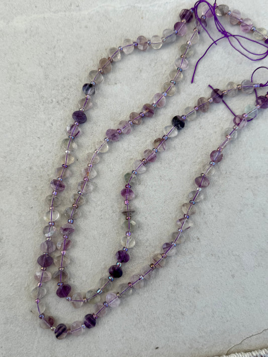 FLUORITE OVAL 6X8MM FACETED 1 STRAND